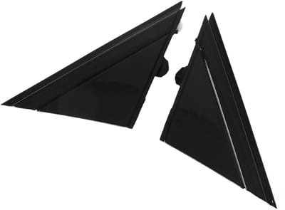 Dailygoods- Driehoeksplaat Vervanging - Buitenspiegel Trim - Deurspiegelvlagafdekking - ABS - Compatibel met FIAT 500 2012-2017 - Glanzend Zwart - Spiegeldriehoek