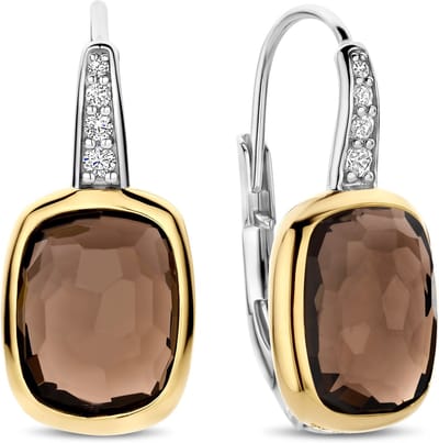 TI SENTO Dames Oorbellen - 925 zilver - Bruin - 78041SQ