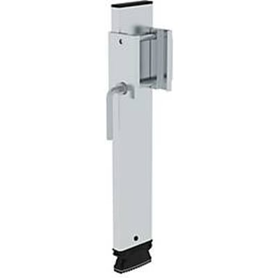Munk ladderboomverlenging voor ladders, in hoogte verstelbaar tot 375 mm, geschikt voor ladderboomhoogte 98 mm, inclusief popnagels, zilver