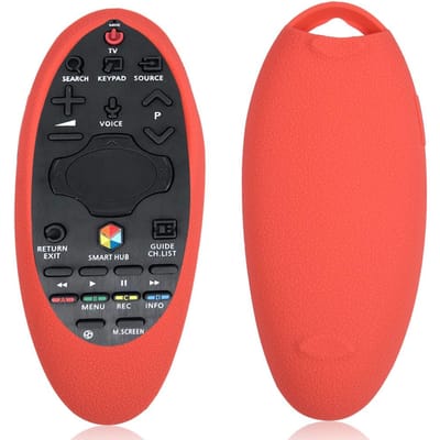Zachte Siliconen Hoes Cover Shell voor Samsung TV BN94-07557 A07469U A55 H6400J Afstandsbediening Rood rood