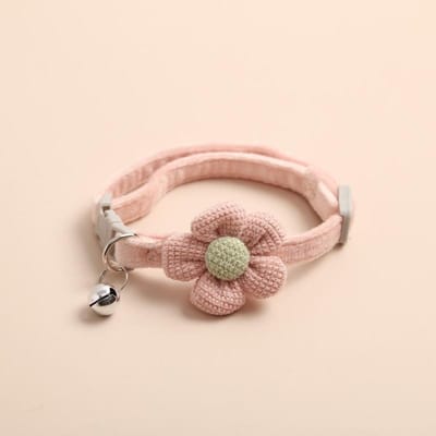 1 Stuk Kattenhalsband met Schattige Bloem Verstelbare Gesp Kattenhalsband Bel Halsband Kat Kleine Huisdierbenodigdheden Kittenhalsband Kleine Hond Acce roze