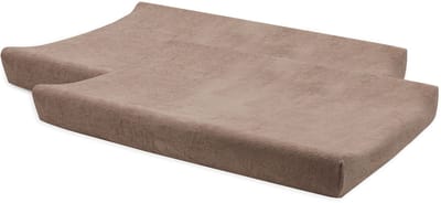 Jollein Aankleedkussenhoes - 50x70cm - Badstof - Milky Coffee - 2 Stuks