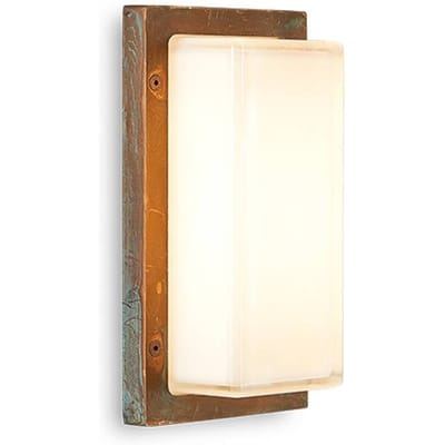 Moretti Luce Buitenwandlamp Ice Cubic 3410, messing antiek