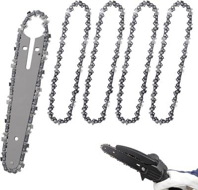 LIVIA HOME- Kettingzaagketting 5 Stuks - Vervangende Zaagkettingstang - 15,2 cm - Gehard 65 Mangaanstaal - Voor Snoeien van Bomen - 18 Inch Omtrek - Zaagketting