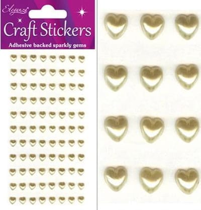 Oaktree - Stickers Parel Hartjes Goud (per vel) 6mm - Valentijnsdag versiering - Valentijnsdag cadeau - valentijnsdag