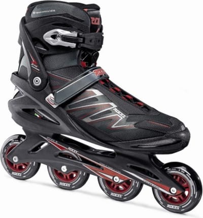Roces Big Zyx 90 Heren Skeelers - 4x90mm Wielen - Fitness / Speed Inline Skates - Zwart Rood - Maat 50