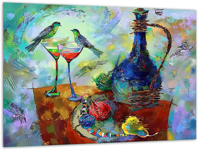 TMK ArtDeko - Glazen Snijplank - 40x30 - Hittebestendig - Antislip