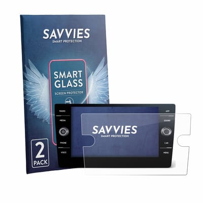 2 Stuks Savvies Screenprotector - geschikt voor Volkswagen T-Roc Style 2023 Discover Media 8" - beschermfolie glas transparant