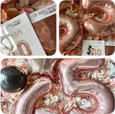 Snoes Ballonnen 16 Jaar Feestpakket – Versiering – Verjaardag Set Liva Rose Cijferballon 16 Jaar -Heliumballon