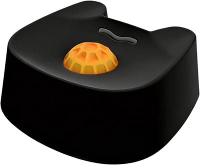 Honden Likbak - Voerbak Speeltje - Langzaam Eten - Anti-Tip Ontwerp - 17 cm - Zwart