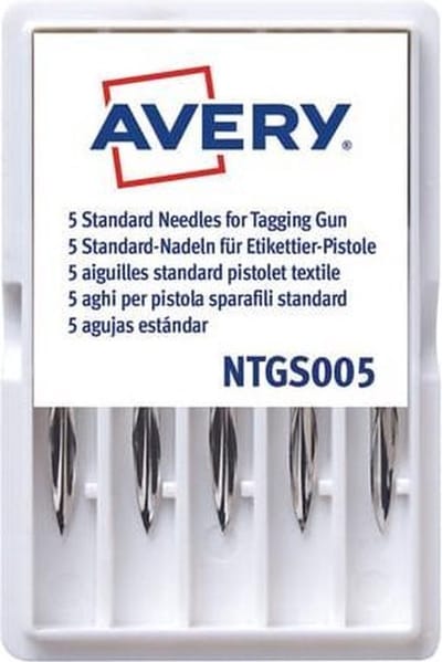 Avery AV-NTGS005 Naalden Textielpistool 5 Naalden Voor Ridderspoortang