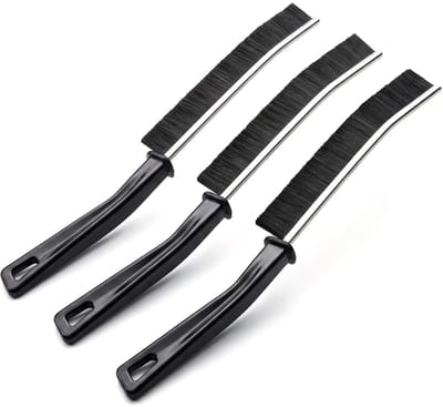 Dailygoods- Dieptereinigingsborstels 3 Stuks - Multifunctioneel Reinigingsgereedschap - Gebogen Borstelkop - Voor Voegen/Hoeken/Spleten - Veilig voor Badkamer/Keuken - Reinigingsborstel