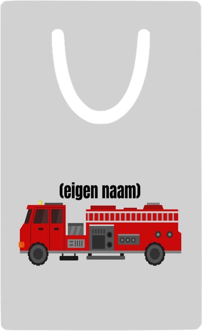 Hacebo® - brandweerwagen metalen boekenlegger - Brandweer - iemand die werkt bij de brandweer - met eigen naam - leuk cadeau voor iemand die bij de brandweer werkt - cadeau - kado Bladwijzer boekenleggers - 7.6 cm x 5cm