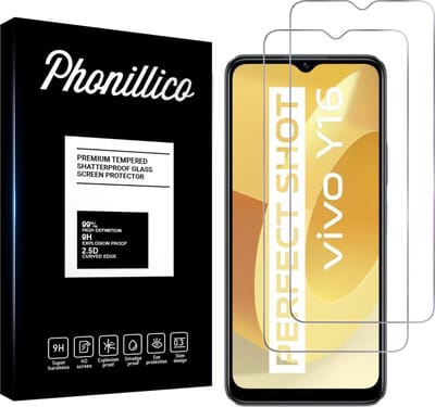 Screenprotector voor Vivo Y16 - 2 stuks Beschermglas van glas Transparante glazen schermbeschermfolie