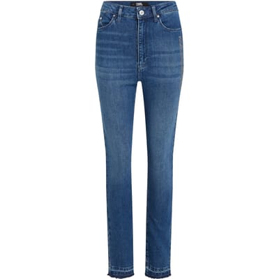 Karl Lagerfeld Skinny Logo Denim Mid Blue Taglia: W30 | Pantaloni skinny Outlet | Donna | Blu