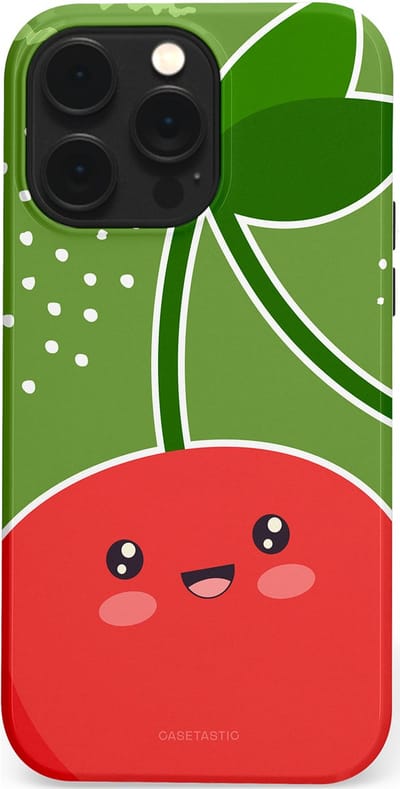 Casetastic Hoesje Geschikt voor Apple iPhone 14 Pro Max Magsafe - Stijlvolle Beschermende Duo-layer Case - Kersenkus