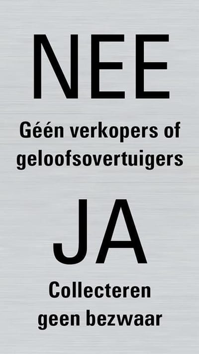 Pickup Route Alulook 44x80 mm Nee Geen verkopers of geloofsovertuigers Ja Collecteren geen bezwaar