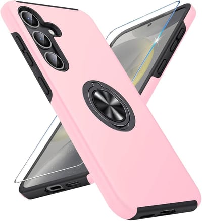 Backcover Shockproof Inclusief Screenprotector Gehard Glas - Hoesje Geschikt voor: Samsung Galaxy A35 - Roze
