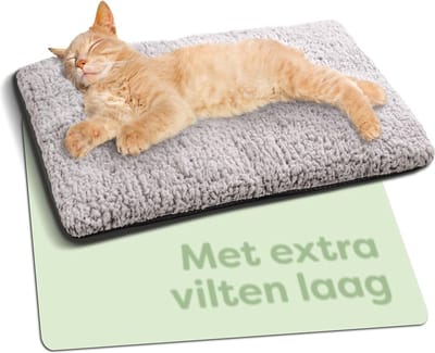 Zelfverwarmende Deken voor Huisdieren - Geluiddempende en Warmte Reflecterende Deken - Wasbare en Antislip Warmtemat voor Honden en Katten - 60x45cm