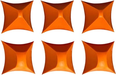 Naad gereedschappen - 6 Stuks - Herbruikbare - Siliconen - Siliconenkit gereedschap - Kitaanbrenger - Keuken- en badkamer voeggereedschap - Voor voegen en opvullen - 3/6/10/16mm - Oranje kleur