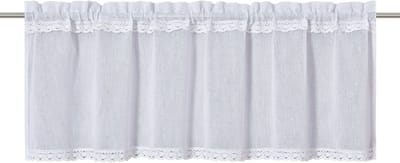 Elbersdrucke Bistro Gordijn Edna 45x140 cm wit transparant