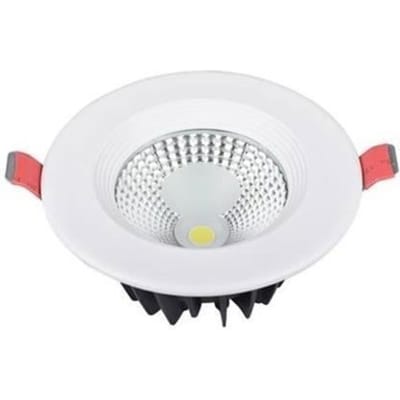 LED Downlight - Inbouw Rond 5W - Helder/Koud Wit 6400K - Mat Wit Aluminium - Ø90mm