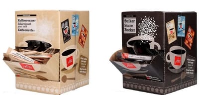 200x Creamersticks en 200x Suikersticks in dispenser box - koffie melk suiker thee melkpoeder suiker zakjes carnaval kantine festival thema feest