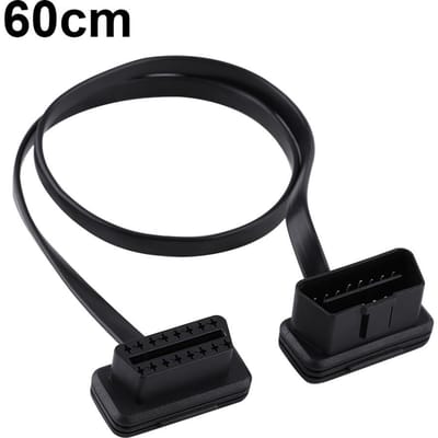 Auto Auto 16 Pin Mannelijk naar Vrouwelijk OBD2 Verlengsnoer Diagnostische Adapter 60cm 24inch Lengte black