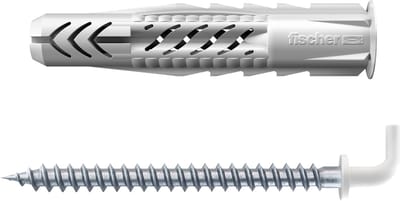Fischer universeelplug ux 8x50 met winkelhaak Wit (Per 2 stuks)