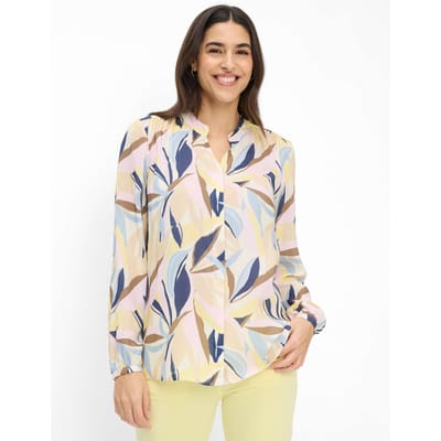 Brax Dames Blouse  Style VIVI vintage blue, multicolor, maat 40