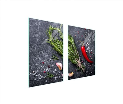 TMK ArtDeko Serie - Glazen Beschermplaat - 65x52 cm - Gehard Glas - Veelzijdige Toepassing