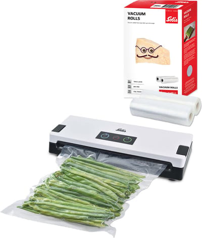 Solis Vac Quick 576 Vacumeermachine + 2 Vacuümrollen 20 x 600 cm - Wit