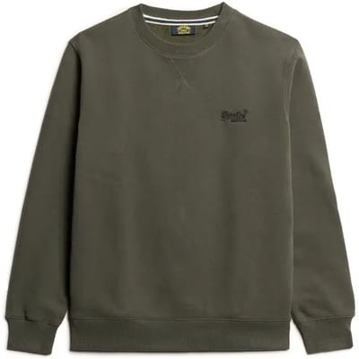 Superdry Essential Logo Crew Sweatshirt Groen Grootte: L