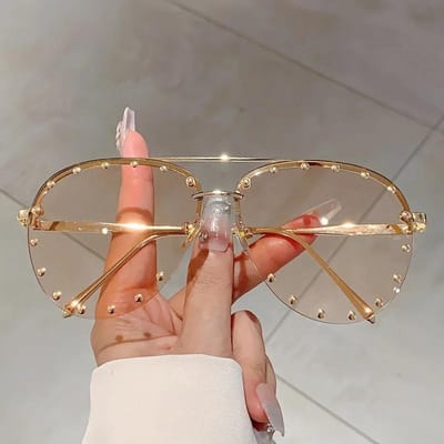 Oversized Metalen Frame Zonnebril Mannen Vrouwen Mode Vintage Piloot Tinten Brillen Rijden Zonnebrillen gray