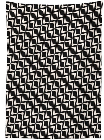 ABAKUHAUS Tafelkleed 140x200 cm – handgetekende bloemen – veelkleurig
