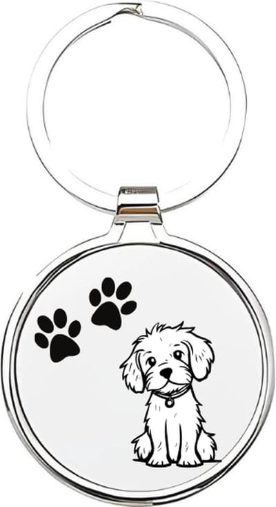 Akyol - hond Sleutelhanger - Honden - honden liefhebbers - dieren liefhebbers - puppy - huisdieren sleutelhanger - hondenpoot - love my dog - hond - labrador - herdershond - border collie - dog - 4 x 7,5 CM