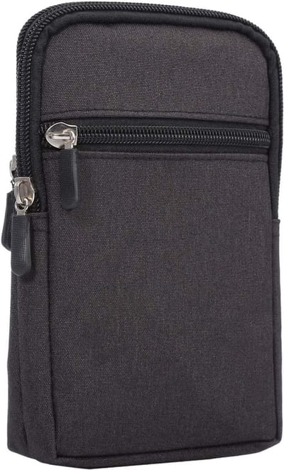 VHV - Heuptas - Telefoontasje - Mobiele telefoon tas - Heuptas telefoon - Kleine heuptas - Telefoontas met karabijnhaak - Outdoor telefoontas - Riemtas telefoon - Voor kamperen - Voor wandelen - Voor buitengebruik