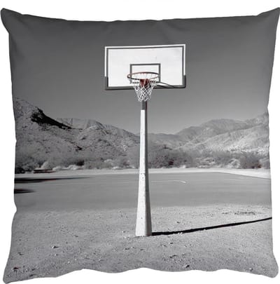 Sierkussens - Kussentjes Woonkamer - 50x50 cm - Basketbalpaal - Landschap - Zand - Wit