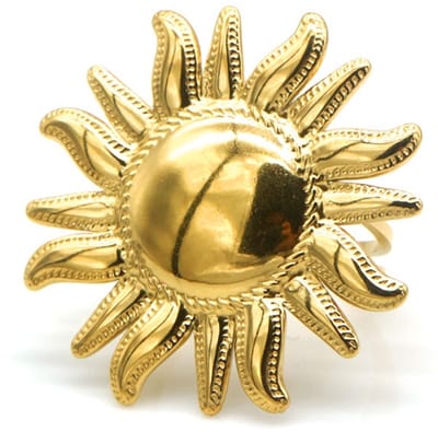 RVS ring zon XL - verstelbaar - goudkleurig