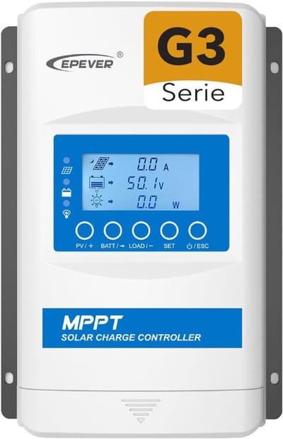 MPPT Solar Charge Controller - Zonne Laadregelaar - Energie Management - Automatische Systeemdetectie - 40A 150V - Grijs
