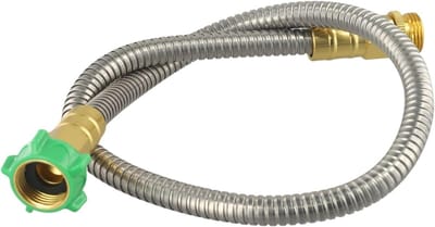 Korte tuinslang - Metalen slang - Tuin besproeien - Hoge druk bestendig - 90 cm - Metaal