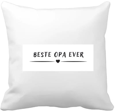 Akyol - beste opa ever Kussen hoes - Opa - grandpa - leuk cadeau voor je opa - 40 bij 40 cm