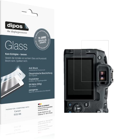 dipos – 2x Pantserfolie geschikt voor Canon EOS R8 | 9H Screenprotector