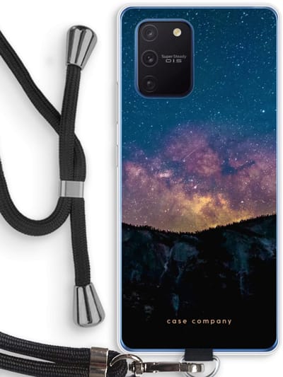 Case Company® - Hoesje met koord geschikt voor Samsung Galaxy Note 10 Lite hoesje met Koord - Travel to space - Telefoonhoesje met Zwart Koord - Bescherming aan alle Kanten en Over de Schermrand