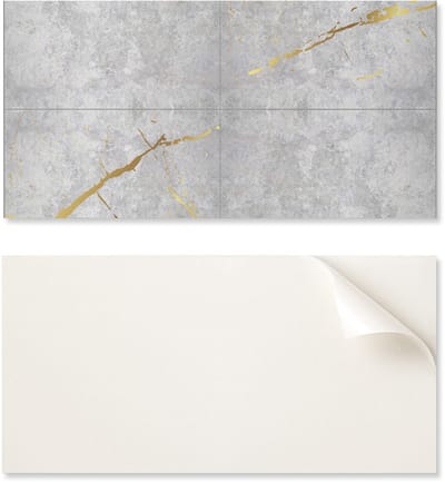 Zelfklevend vinylpaneel, perfect voor moderne interieurs, 100x50 cm, elegant marmerpatroon.