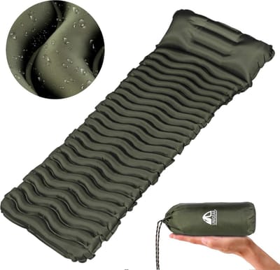 Camping isomat, klein verpakkingsformaat, opblaasbaar luchtmatras, camping, slaapmat voor buiten, ultralicht, vochtbestendig, waterdicht en antislip, herbruikbaar