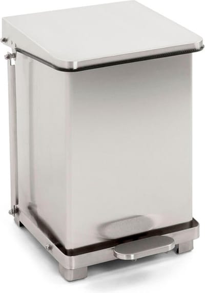 V-Part - Industriële pedaalemmer 27 liter - Stainless steel - mat RVS - Prullenbak