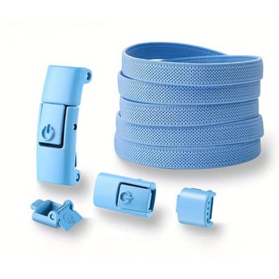 1 Paar Elastische Schoenveters, Polyester Sportschoenveters, Lichtgewicht, Effen Kleur, Verstelbaar en Comfortabel, Met de Hand Wasbaar, Elastische Schoenveters Zonder Strikken white
