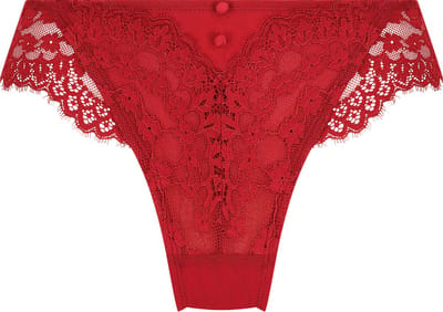 Hunkemöller Dames Lingerie Brazilian Daisy - Rood - maat XS