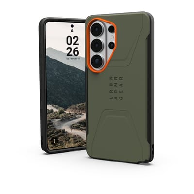 UAG Civilian Backcover geschikt voor MagSafe geschikt voor Samsung Galaxy S26 Ultra - Olive Drab / Orange
